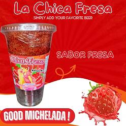 MICHELADA “CHICHA FRESA” (FRESA) CAJA 24 PZ/ 32 OZ