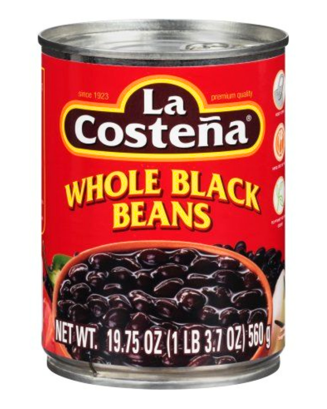 FRIJOL ENTERO NEGRO “ LA COSTEÑA “ 12 / 19. 75 OZ