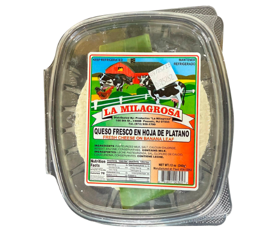 QUESO EN HOJA DE PLATANO