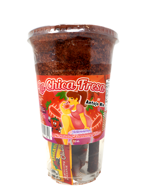 MICHELADA “CHICA FRESA” (FRESA) CAJA 24 PZ/ 32 OZ