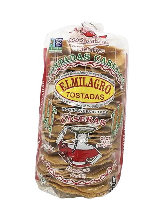 TOSTADAS CASERAS "EL MILAGRO" 12 PACK / 14 OZ